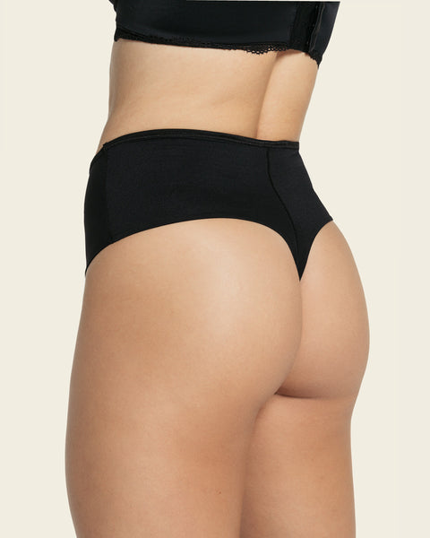 Alaska High Waist Thong Black