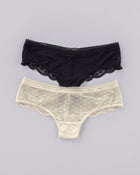 2-Pack tulle and lace cheeky panties