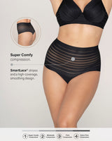 Lace stripe high-waisted cheeky hipster panty#color_700-black