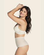 Lace stripe high-waisted cheeky hipster panty