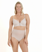 Lace stripe high-waisted cheeky hipster panty