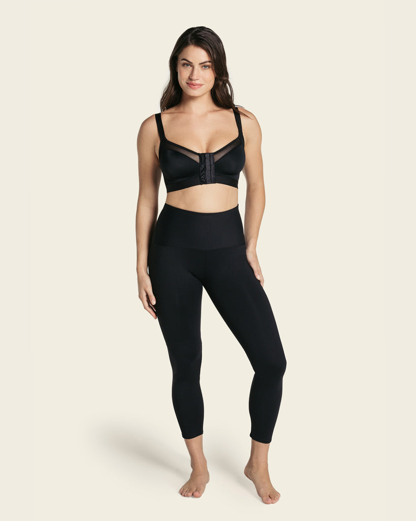 Black Next Active Sports Tummy Control High Waisted Mid Length Sculpting  Leggings