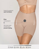 Moderate compression high-waisted shaper slip short