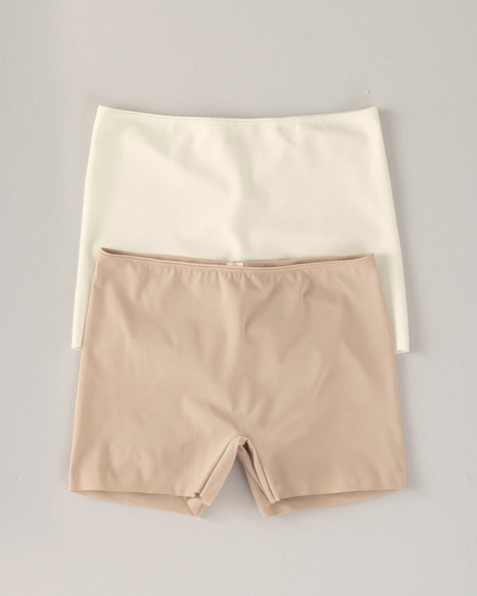 Eco-friendly seamless panty short made of recycled plastic bottles#color_802-beige