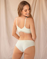 Seamless hipster panty with decorative contrast stitching#color_253-ivory