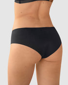 Seamless hipster panty with decorative contrast stitching