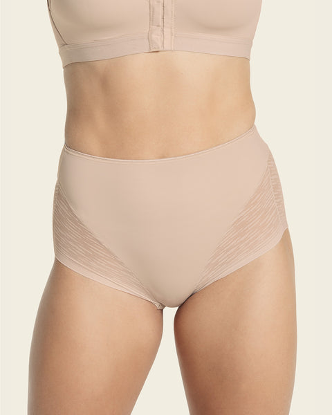 Leonisa Post Pregnancy High-Waisted Sheer Lace Shaper Panty