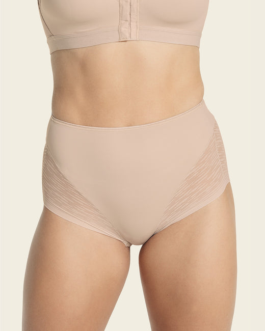 High-waisted sheer lace shaper panty#color_802-nude