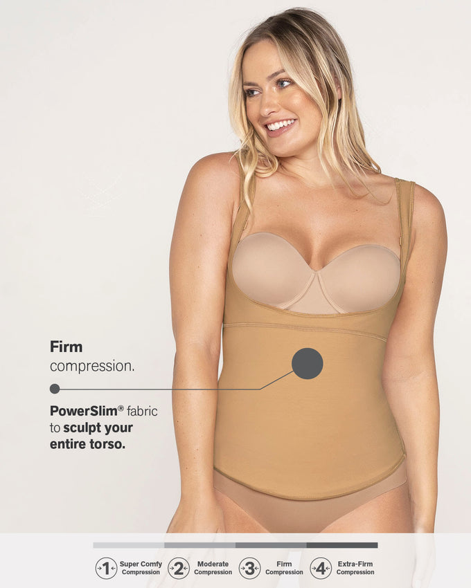Open bust sculpting back support tank#all_variants