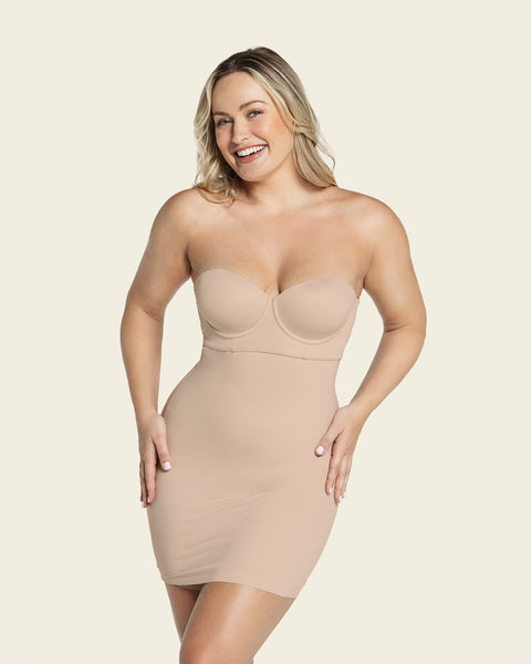 Plus Solid Tube Shapewear Slips