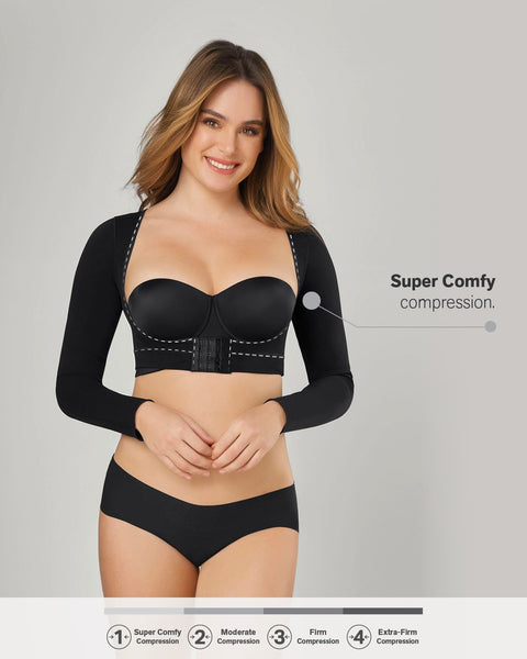 Stage 1 post-surgical long sleeve arm shaper#color_700-black