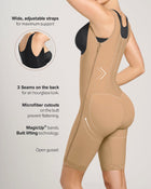 Torso-to-thigh firm body shaper (side zippers)