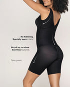 Undetectable step-in mid-thigh body shaper