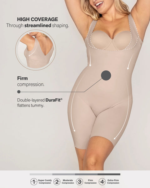 064 Mid-Thigh Body Shapewear Bodysuit for Women / Post Surgery and Dai –  New Body Couture