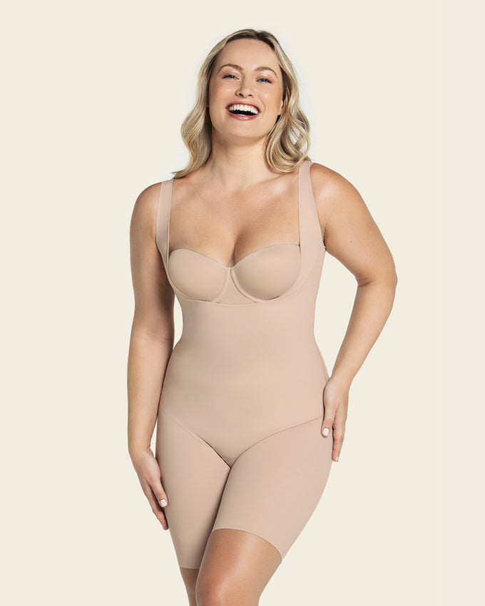 Undetectable step-in mid-thigh body shaper#color_802-nude