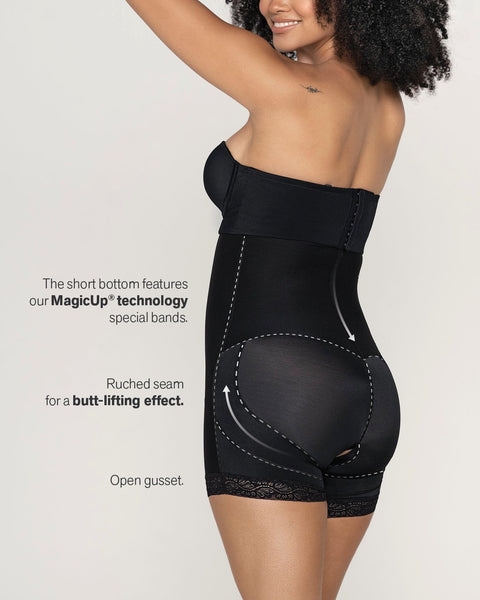 A Women Strapless Shapewear Bodysuit Butt Lifter Body Shaper Under Shorts  Tummy Control Full Body Shapewear,Suitable for Base Layering or Wear It  Outside Daily