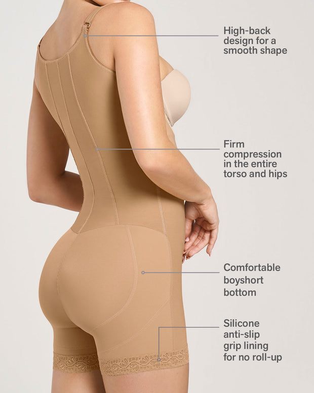 Stage 1 post-surgical short girdle with front hook-and-eye closure#all_variants