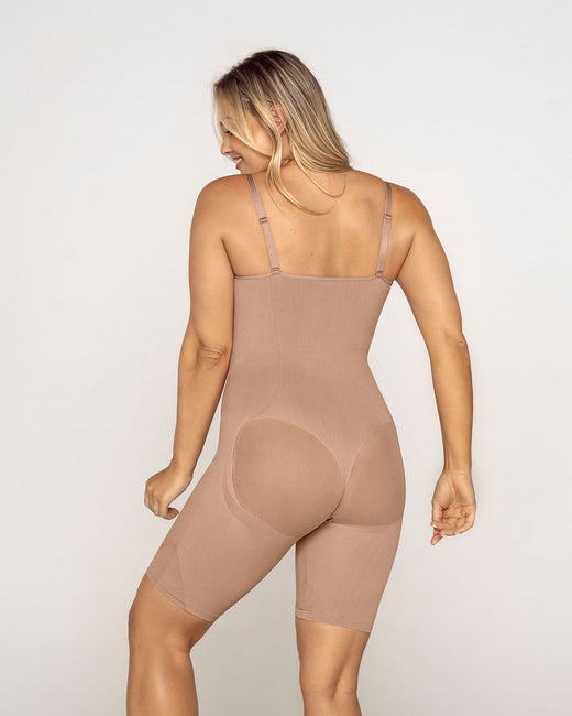 Full coverage seamless shaping bodysuit#color_087-medium-brown