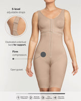 Sculpting body shaper with built-in back support bra#all_variants