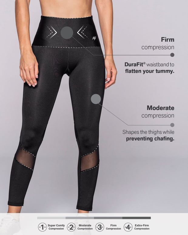 Mid-rise mesh cutout shaper legging#all_variants