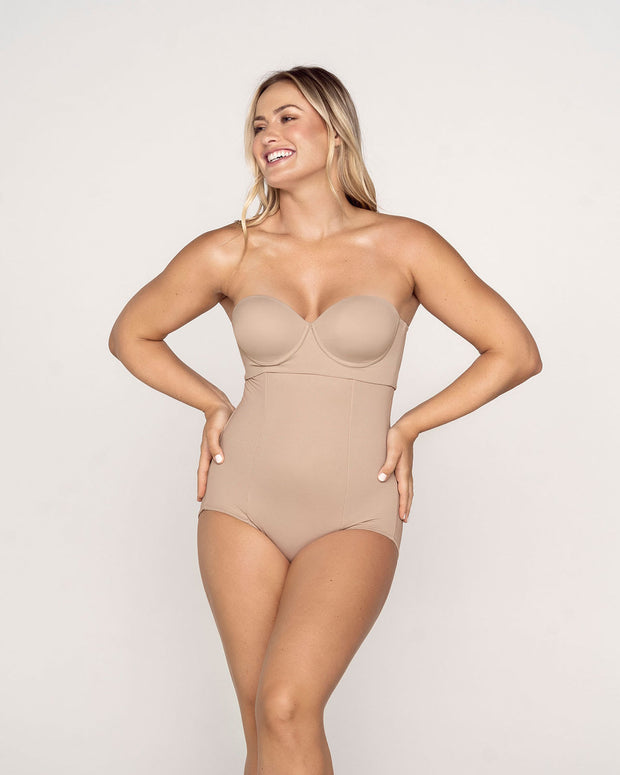 Extra high-waisted classic butt lifter shaper panty#color_802-nude