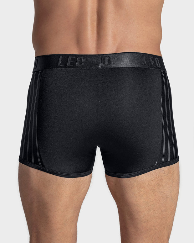 Leo flex-fit boxer brief#color_713-black-stripes