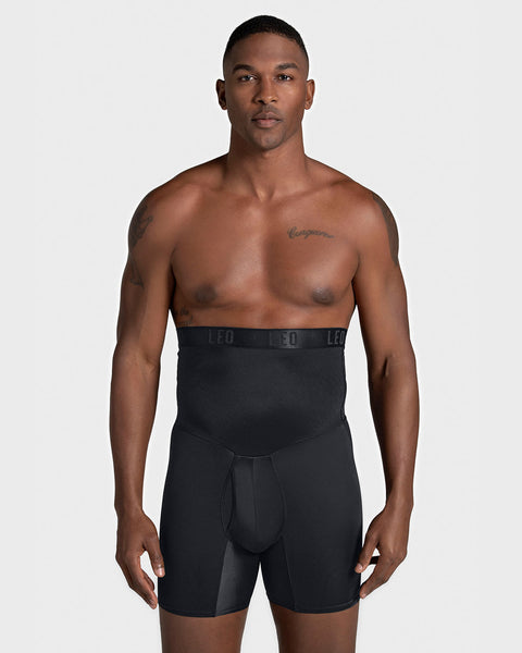 High Waisted Stomach Shaper Boxer Brief Leonisa