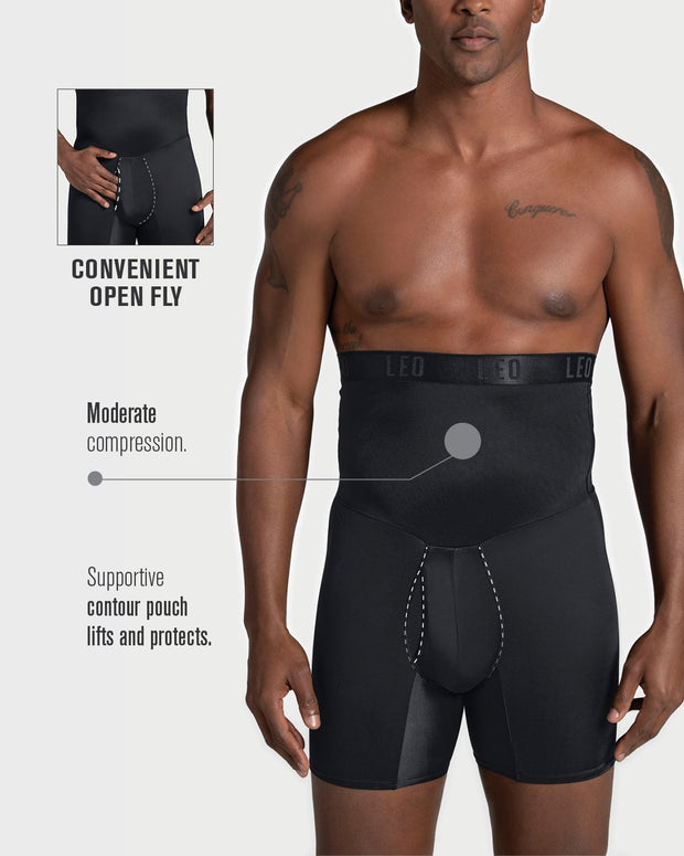 Leo high waist stomach shaper with boxer brief#color_#all_variants