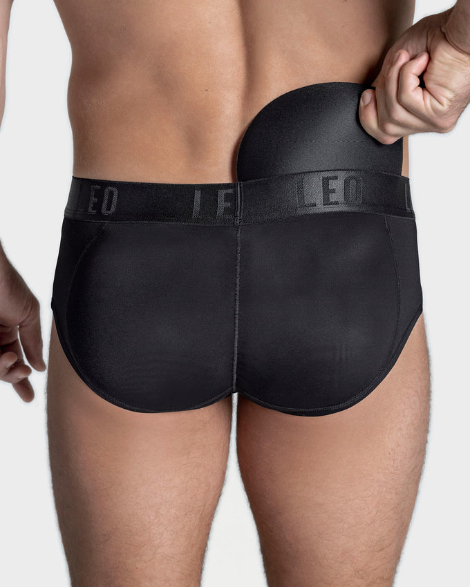 Men's instant butt lift padded brief#color_700-black