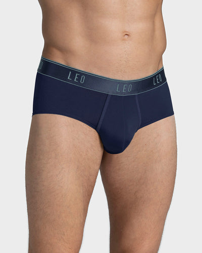 Microfiber brief with frontal ergonomic design#color_515-blue