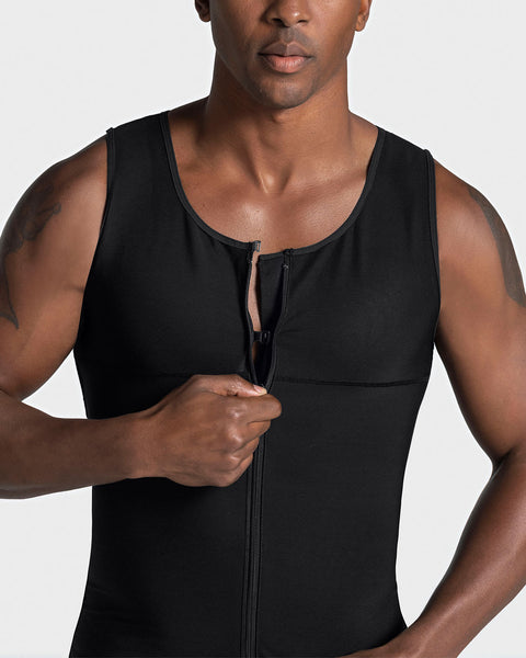 Men's Firm Control Shapewear Vest | Tummy Waist Trainer Slimming Girdle T-Shirt | S-2XL