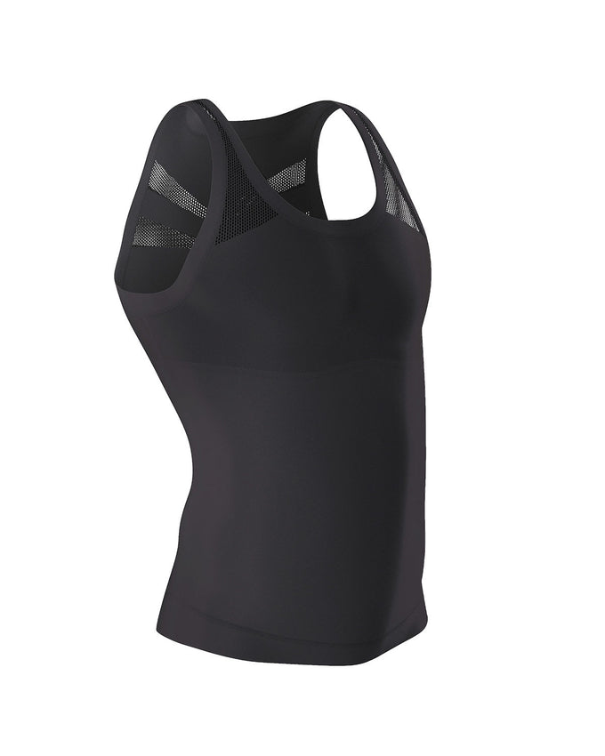 Leo crew neck seamless compression tank#color_700-black