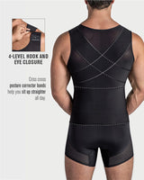 Men's firm shaper vest with back support  front hook closure#color_#all_variants