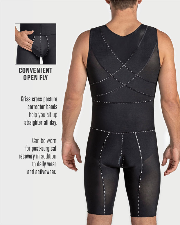 Leo post-surgical compression bodysuit#color_#all_variants