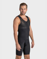 Leo men's post-surgical firm compression bodysuit#color_700-black