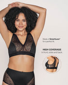 The florence: sheer stripe lace unlined wireless bralette