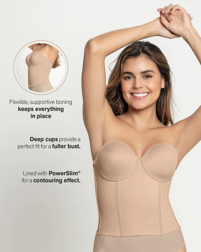 Longline strapless bustier bra#all_variants