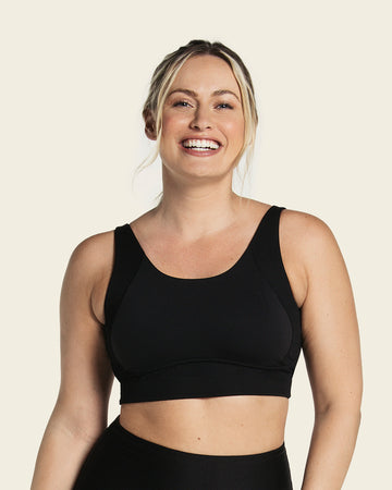 Supportive wireless daily bra with mesh details#color_700-black