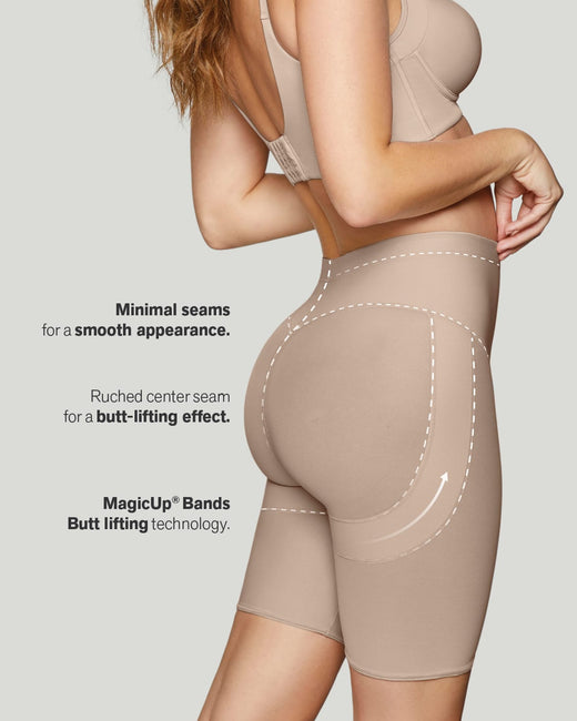 Firm compression butt lifter shaper short#color_802-nude