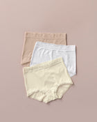 3-Pack high-waisted boyshorts with lace accents