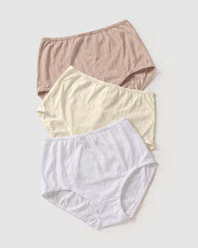 3 Comfy full brief panties#color_s06-beige-white-nude