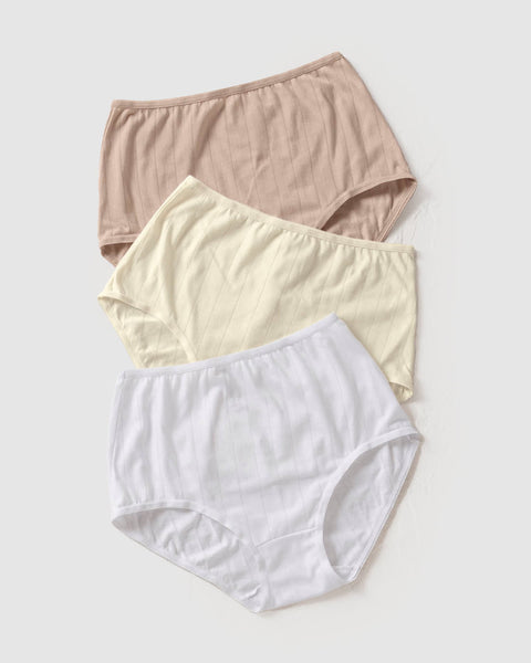 3 Comfy Full Brief Panties