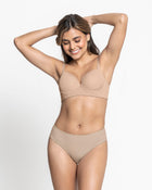 3-Pack cotton brief panties with tummy coverage