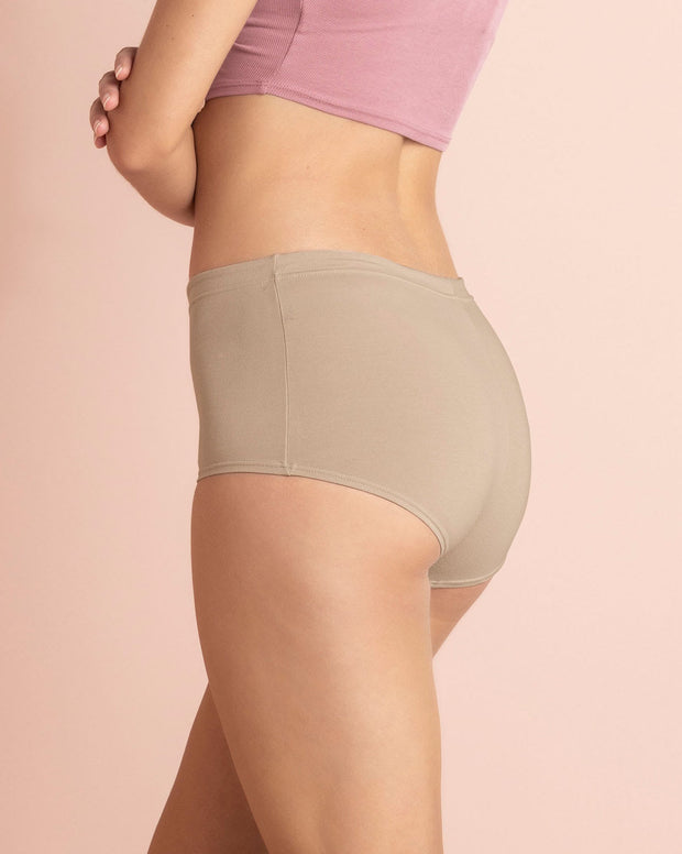 3-Pack stretch cotton comfy boyshort panties