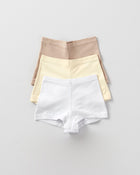 Simply comfortable 3-pack stretch cotton boyshort panties