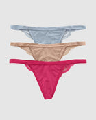 3 Low rise g-strings with lace