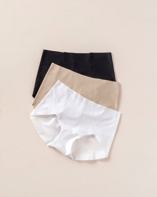 3 Full coverage comfy classic panties#color_s02-light-brown-white-black