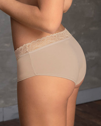 3-Pack hipster style panties with waistline lace trim#color_s01-pearl-black-light-brown
