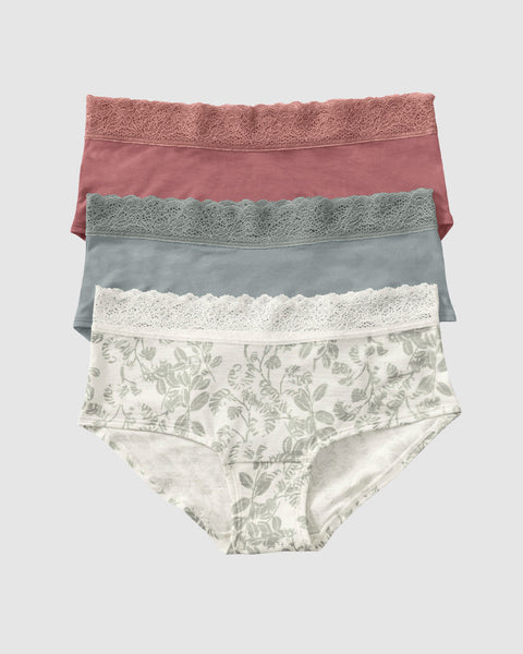 3-Pack Hipster Style Panties with Waistline Lace Trim#color_s08-gray-rosewood-ivory-print