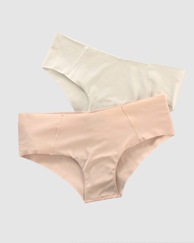 2-Pack seamless hipster panties with decorative contrast stitching#color_s02-pearl-salmon